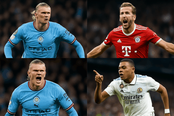 Artilheiros Imparáveis: Haaland, Kane e Mbappé Dominam o Futebol Europeu com Mais de 40 Gols.